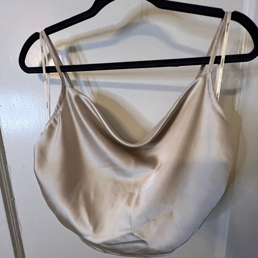 Satin soft tank top/crop top